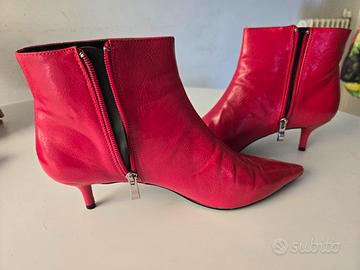 Scarpe pelle rosse Zara Vintage