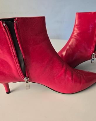 Scarpe pelle rosse Zara Vintage