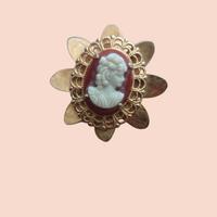 spilla vintage cameo 
