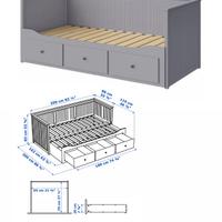 Letto singolo/matrimoniale con cassetti