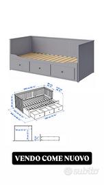 Letto singolo/matrimoniale con cassetti