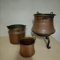 Pentole in rame antiche