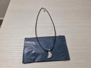 Collana Ciondolo Mezzaluna Pietra di Luna Quarzo
