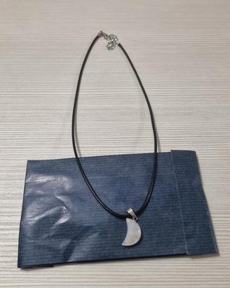 Collana Ciondolo Mezzaluna Pietra di Luna Quarzo
