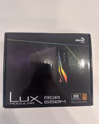 Alimentatore Aerocool LUX RGB 650M 650W Semi-Modul