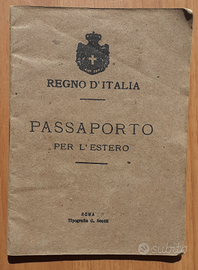Passaporto del regno d'italia
