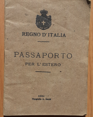 Passaporto del regno d'italia