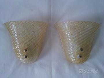 Lampade Parete Applique Vetro Champagne Vintage