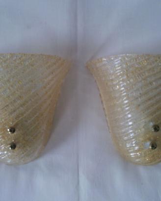 Lampade Parete Applique Vetro Champagne Vintage
