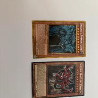 YU-GI-OH 2 carte divinità bestia:Slifer e Obelisk