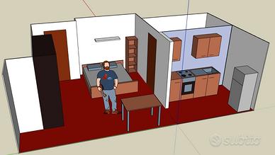 Ampio MONOLOCALE con BALCONE - 55MQ