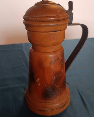 CONTENITORE LEGNO ANTICO CON COPERCHIO VINTAGE RUS