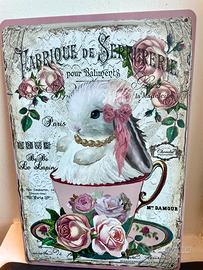 Affiche decorativa metallo