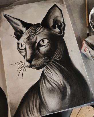 Quadro Sphinx dipinto a mano
