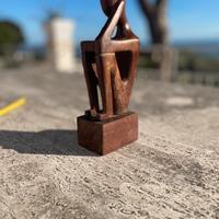 Statuette in legno di teak "il pensatore "