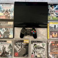 PLAY STATION 3 CON 8 GIOCHI E CAVETTI CONPRESI