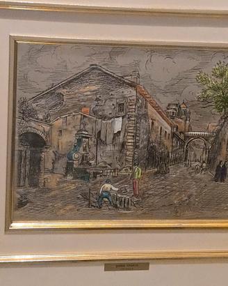 Quadro argento "Roma Sparita - Via Giulia"