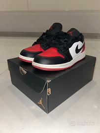 Air Jordan 1 Low Rosse e Nere – Numero 36,5