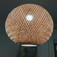 Lampadario in rattan
