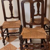 4 sedie antiche restaurate. 