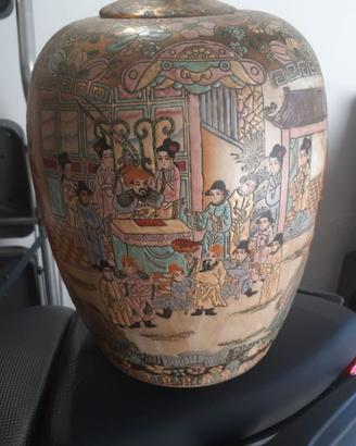 Grande Vaso Cinese Orientale in Ceramica