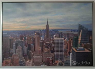 Quadro Canvass su Legno New York Skyline Manhattan