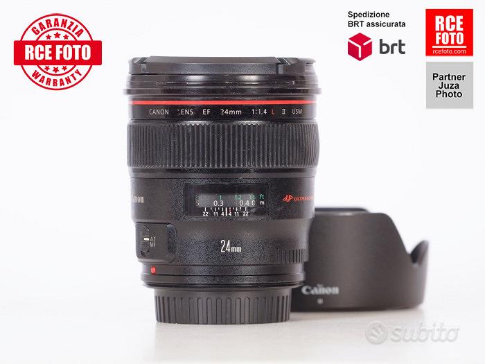 Obiettivo Canon EF 24mm F/1.4 L USM Serie L Con Paraluce - Ottimo+ Dal Giappone