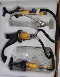 Rubinetto tre fori nero