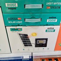 faretto con carica luce solare 200W con pannello