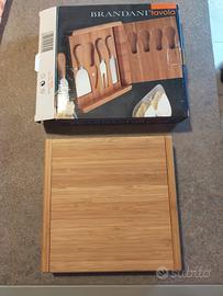 Brandani set tagliere 4 coltelli Bamboo
