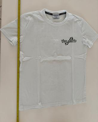 T-shirt Off-White Bianca con Grafica Mouse Inka M