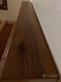 mensole di legno noce