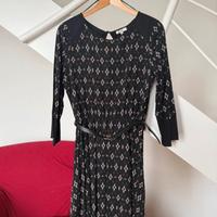 Vestito donna fantasia su sfondo nero TG L OVS