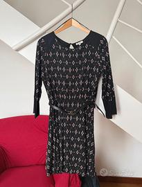 Vestito donna fantasia su sfondo nero TG L OVS