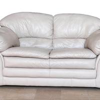 Divano 2 posti stile moderno in pelle colore beige