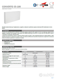 PANNELLI MATERIALE ISOLANTE 16 CM CONVERTO 35-100