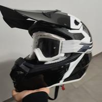Casco Cross Hyp + Mascherina Progrip