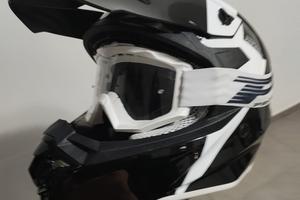 Casco Cross Hyp + Mascherina Progrip