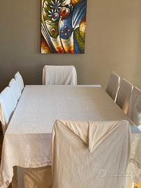 tavolo vetro nero 8 posti