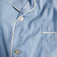 Pigiama classico uomo cotone tinta unita azzurra