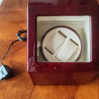 COFANETTO CARICA OROLOGI AUTOMATICI COLOR MOGANO