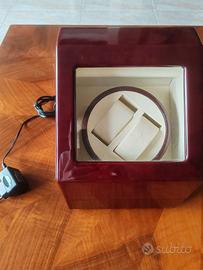 COFANETTO CARICA OROLOGI AUTOMATICI COLOR MOGANO