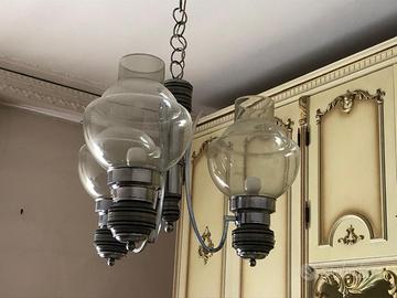 Lampadario antico vetro