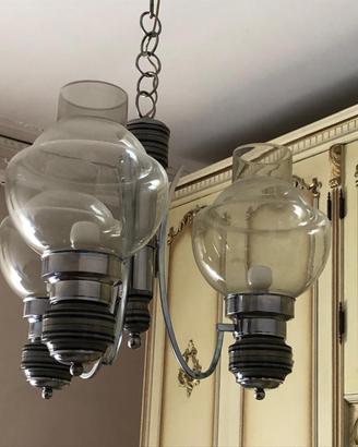 Lampadario antico vetro