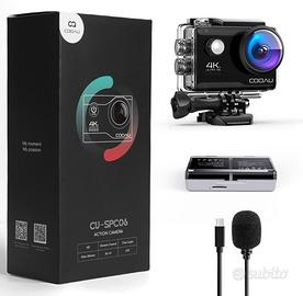 COOAU Action Cam 4K 64MP WiFi 40M Sub