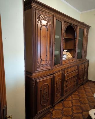 Credenza con vetrina in legno anni 60