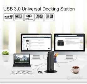 DOCKING STATION USB 3.0 WAVLINK HDMI VGA DVI ETHER