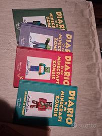 quattro libri diario di un Minecraft zombie