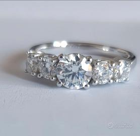 Anello Oro con Diamanti Naturali certificati IGI