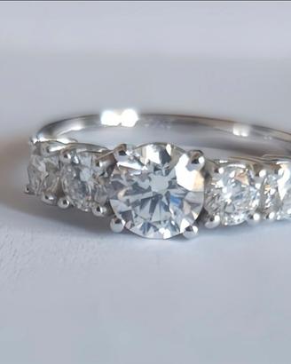 Anello Oro con Diamanti Naturali certificati IGI